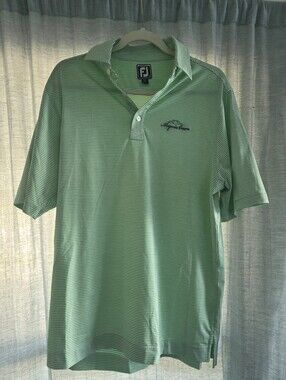 FootJoy Light Green Striped Golf Polo